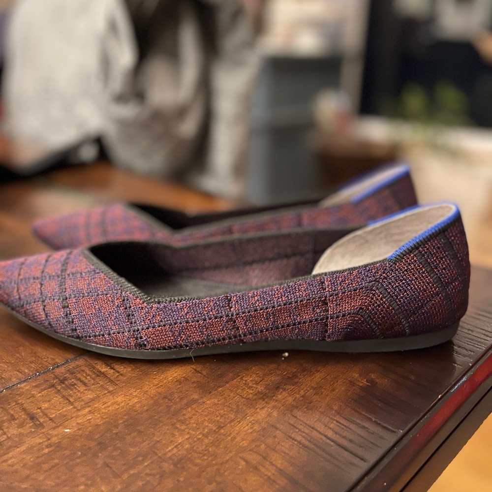 ROTHY’S Cranberry Plaid Points, size 9.5 - Picture 5 of 8